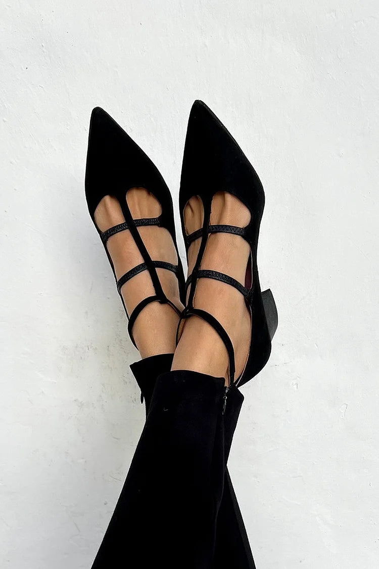 Reve Noir | Ballerines Élégantes à Pointe