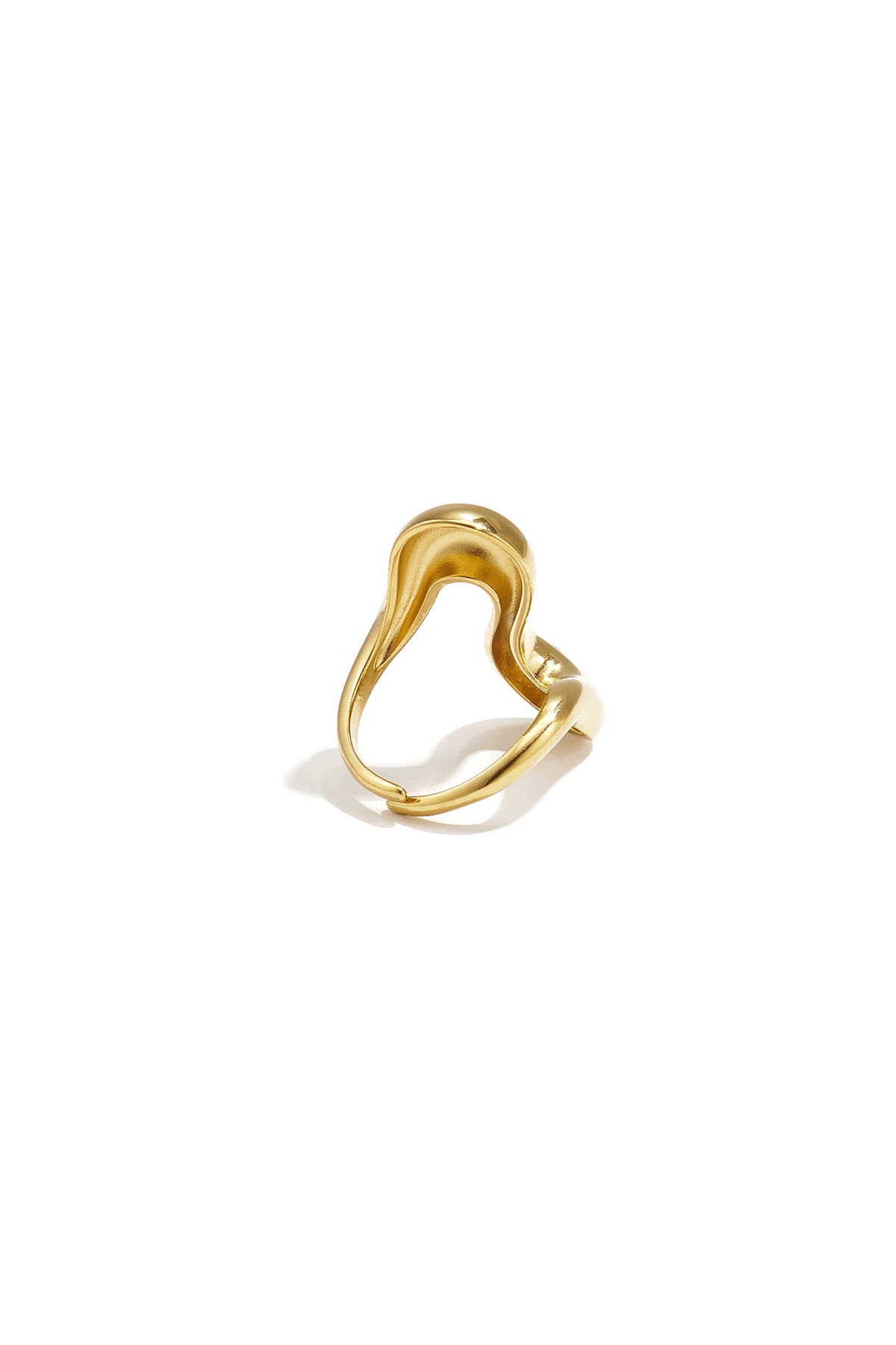 Bague statement en acier inoxydable – Anneau réglable femme