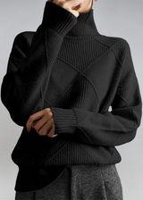 Aurélie | Pull en cachemire col roulé