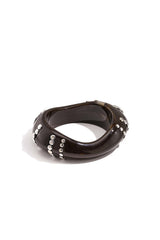 Bracelet statement femme – design cercle hiphop/rock – résine & métal