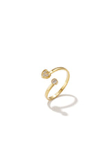 Bague | Cœur Minimaliste Ajustable avec Strass
