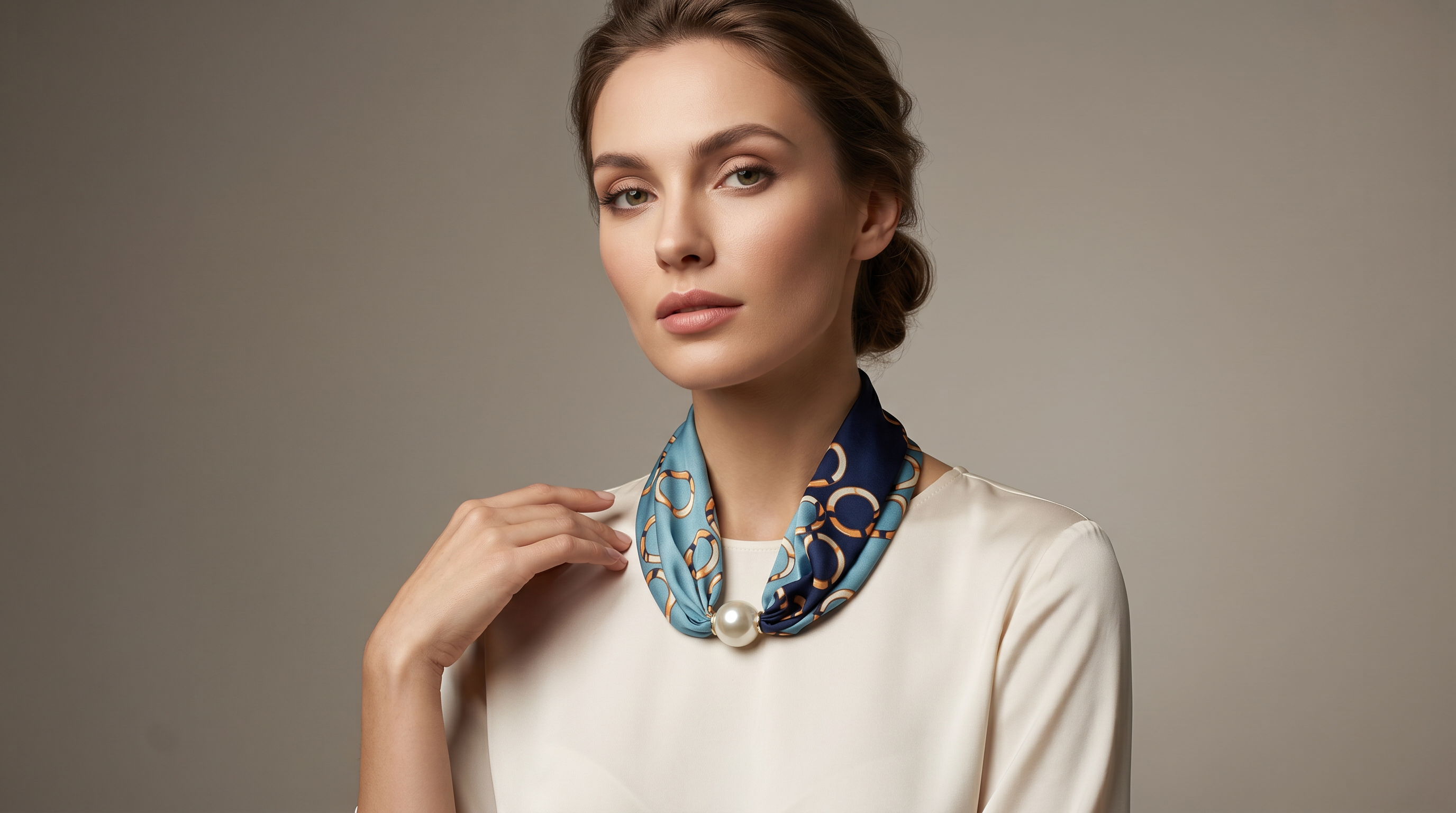 Foulard d’été en polyester – Accessoire femme style rétro