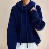 Élise | Pull en Cachemire à Capuche Drapée